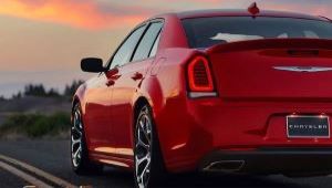 Close Up of Chrysler 300 Driving On Road